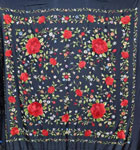 Handmade Manila Embroidered Shawl. Natural Silk. Ref.1011162NGCOLRJ 413.223€ #500351011162NGCOLRJ